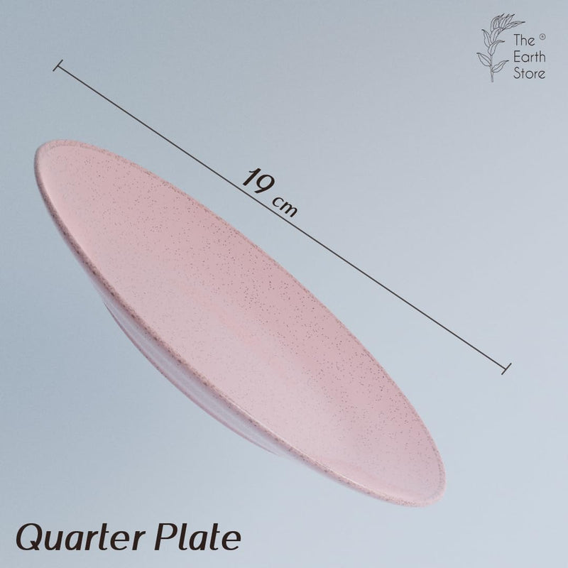 Pink Marble Ceramic Dinner Set 12 Piece for Family of 4