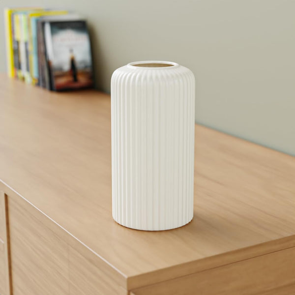 White Fringe Ceramic Vase - The Earth Store - Vase