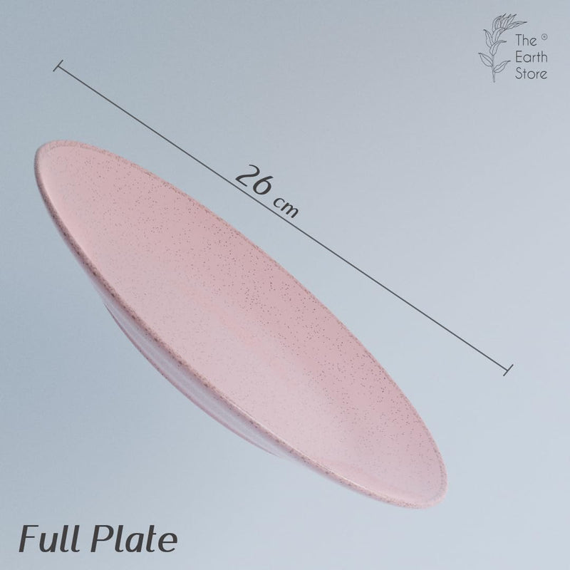 Pink Marble Ceramic Dinner Set 12 Piece for Family of 4