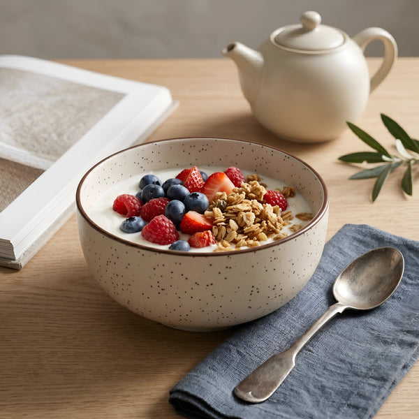 White Marble Ceramic Snack Bowls Set of 4