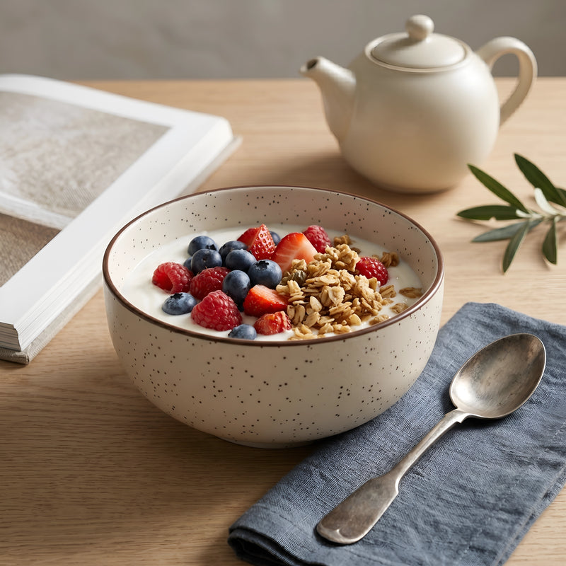 White Marble Ceramic Snack Bowls Set of 4