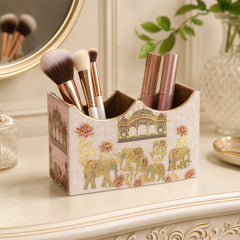 Regal Elephant Wooden 2-Section Cutlery Holder