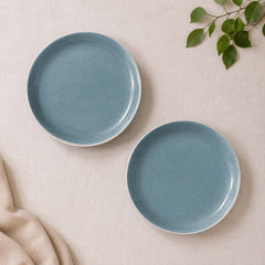 Organic Grey Ceramic Quarter Plates - Set of 2