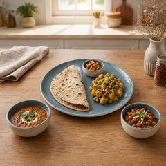 Organic Grey Ceramic Dinnerware Set - 8 Pieces