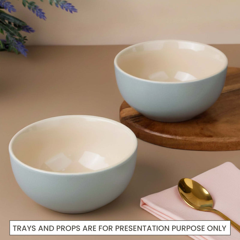 Grey Mellow Ceramic Bowl Set of 4