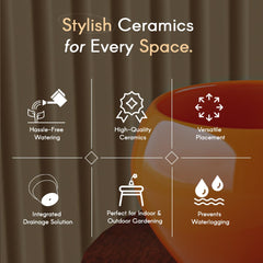 Orange Ceramic Clay Pots - The Earth Store - Planter