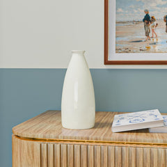 White Bottle Ceramic Flower Vase - The Earth Store - Vase