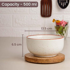 White Marble Ceramic Bowl Set with Wooden Lids (4 Pcs)