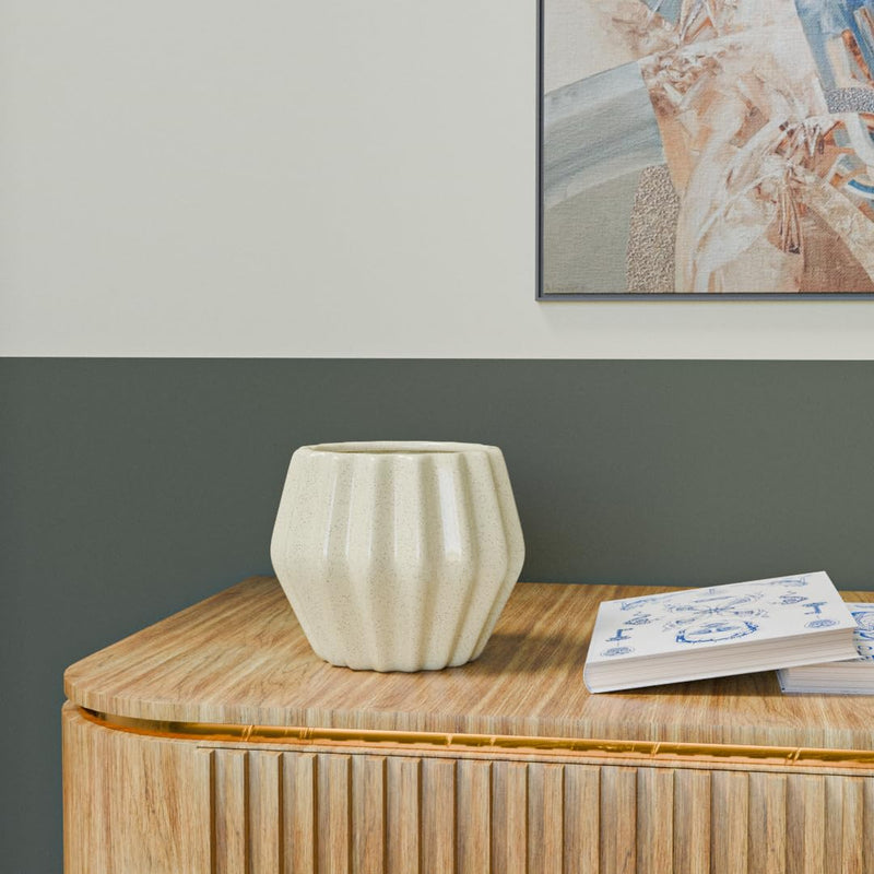 White Pumpkin Ceramic Planter - The Earth Store - Planter