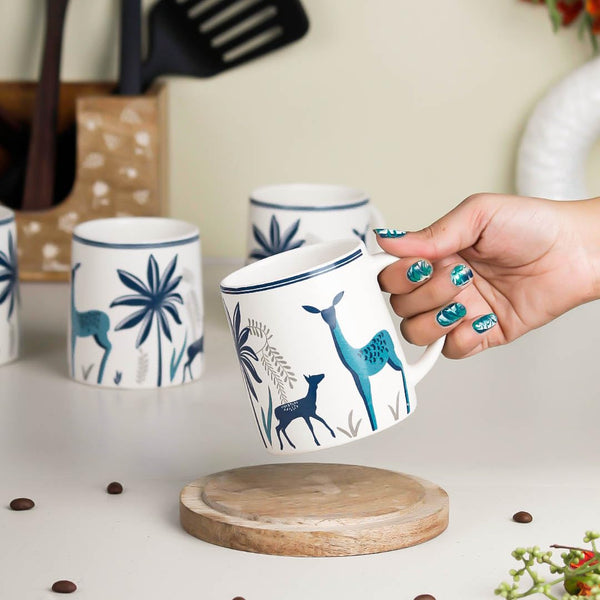 Stag Blue Coffee Mug Set (Set of 6)
