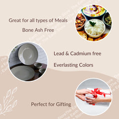 Glossy Grey Marble Ceramic Dinner Plates Set of 2
