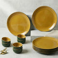 Mustard Novelle 12-Piece Ceramic Dinner Set For 6