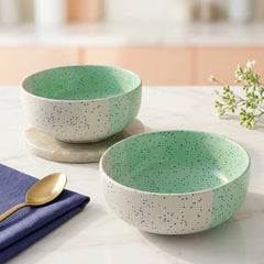 TT Green Ceramic Bowl Set Of 4