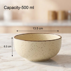 Creme Matte Ceramic Bowl Set Of 4