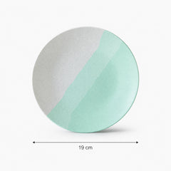 TT Green Matte Ceramic Quarter Plates Set of 6 – Chip-Resistant