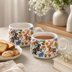 Bunny Floret Morning Tea Set: 1000ML Teapot & 6 Cups (150ML)