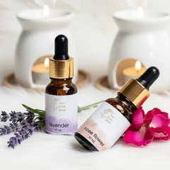 Lavender & Rose Aroma Diffuser Oil Set (10ml Each) – Soothing Floral Harmony