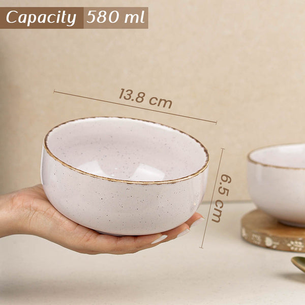 Lavender Marble Ceramic Snack Bowl Set of 4