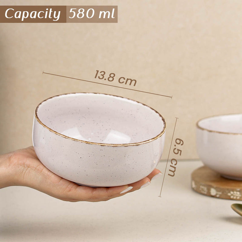 Lavender Marble Ceramic Snack Bowl Set of 4