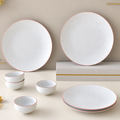 White Matte Ceramic Dinner Set - 8 pieces