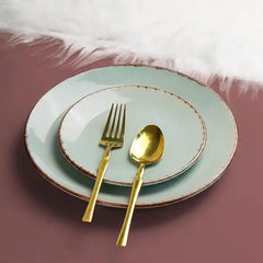 Mint Marble 18-Piece Ceramic Dinner Set For 6