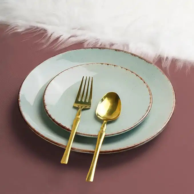 Mint Marble 18-Piece Ceramic Dinner Set For 6