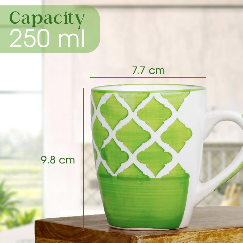 Green Moroccan Set of 6, 250ML