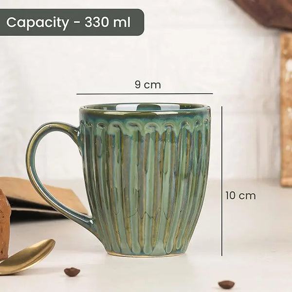 Glam Green Studio Ceramic Coffee Mug Set of 6