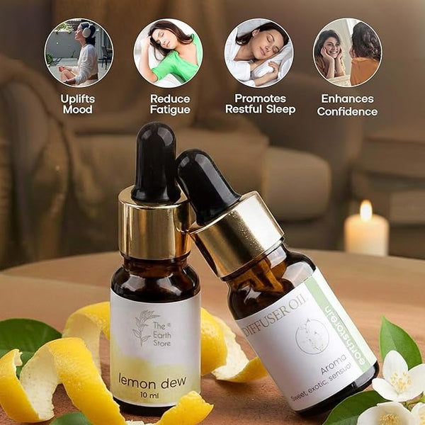 Jasmine & Lemon Dew Aroma Diffuser Oil Set (10ml Each)