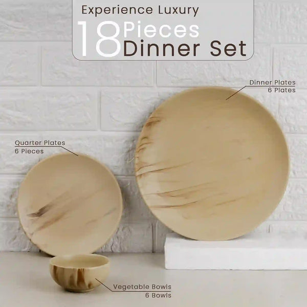 Ivory Italian 18-Piece Ceramic Dinner Set For 6