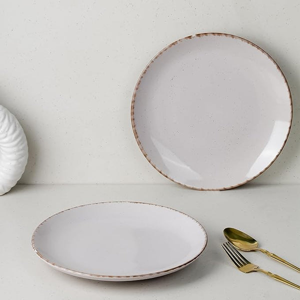 Glossy Lavender Marble Dinner Plates Set of 2