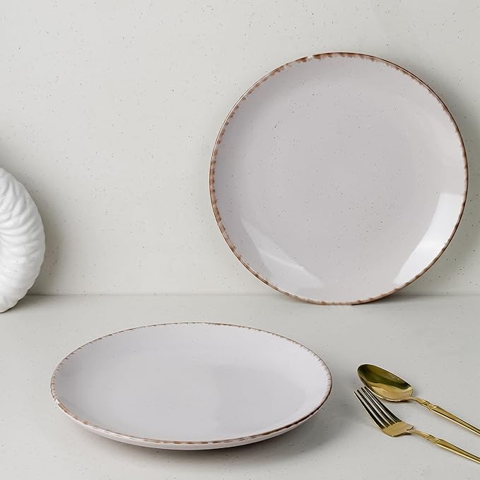 Glossy Lavender Marble Dinner Plates Set of 2