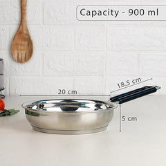Stainless Steel Frypan 20cm – Heavy Gauge Sandwich Base