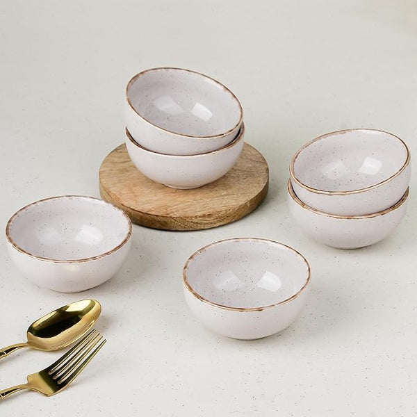 Glossy Lavender Marble Vegetable Bowl Set of 6