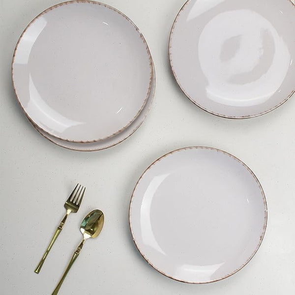 Glossy Lavender Marble Dinner Plates Set of 4