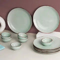 Mint Marble 12-Piece Ceramic Dinner Set For 6
