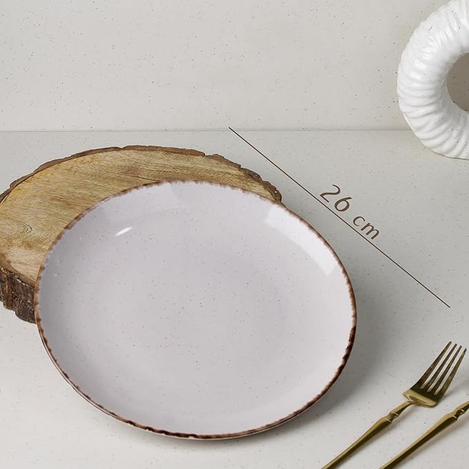Glossy Lavender Marble Dinner Plates Set of 2