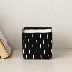 Dash Black Square Ceramic Clay Pots - The Earth Store - Planter