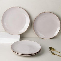 Glossy Lavender Marble Dinner Plates Set of 4