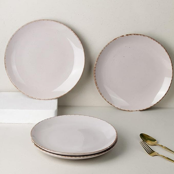 Glossy Lavender Marble Dinner Plates Set of 4