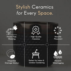 Dual Tone Ceramic Planter - The Earth Store - Planter