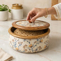 Medina Mango Wood Roti Casserole with Lid | 1600ML