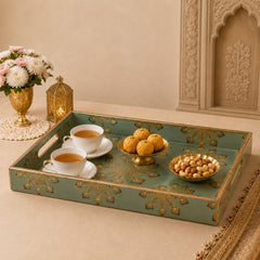 Emerald Heritage Wooden Serving Tray Set of 3