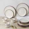 Creme Matte 18-Piece Ceramic Dinner Set For 6