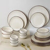 Creme Matte 21-Piece Ceramic Dinner Set For 6