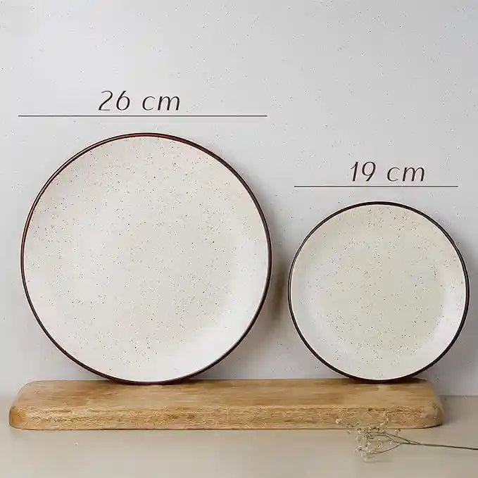 Creme Matte 21-Piece Ceramic Dinner Set For 6