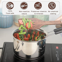 Stainless Steel Saucepan 2000ML – Heavy Gauge Sandwich Base