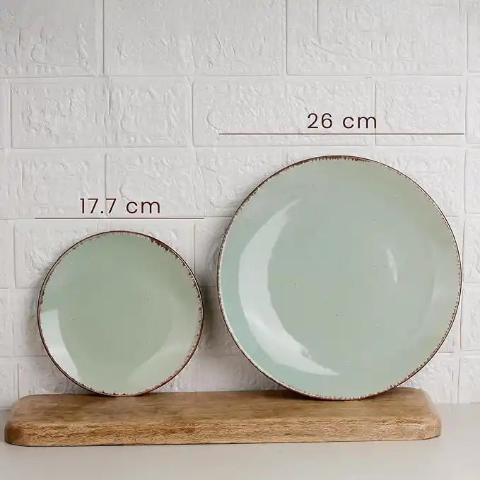 Mint Marble 18-Piece Ceramic Dinner Set For 6
