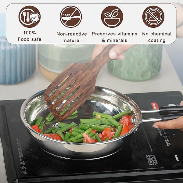 Stainless Steel Frypan 20cm – Heavy Gauge Sandwich Base