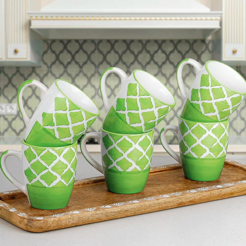 Green Moroccan Set of 6, 250ML
